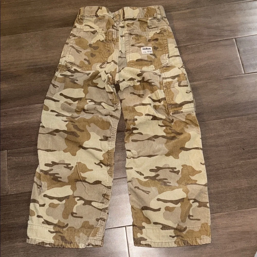 Oshkosh Camo Print Corduroy Pants Youth SZ 7